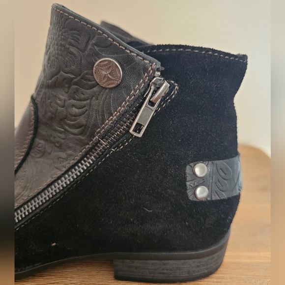 Earth Origins Navigate Noah Womens Black Leather Zipper Ankle & Booties Boots - Picture 3 of 9